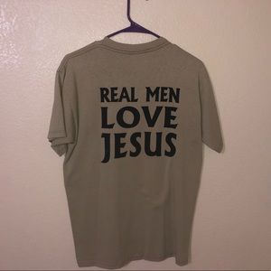 Vintage Christian real men love Jesus shirt
